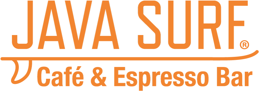 java surf cafe logo orange