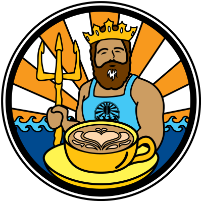 java surf king Neptune latte